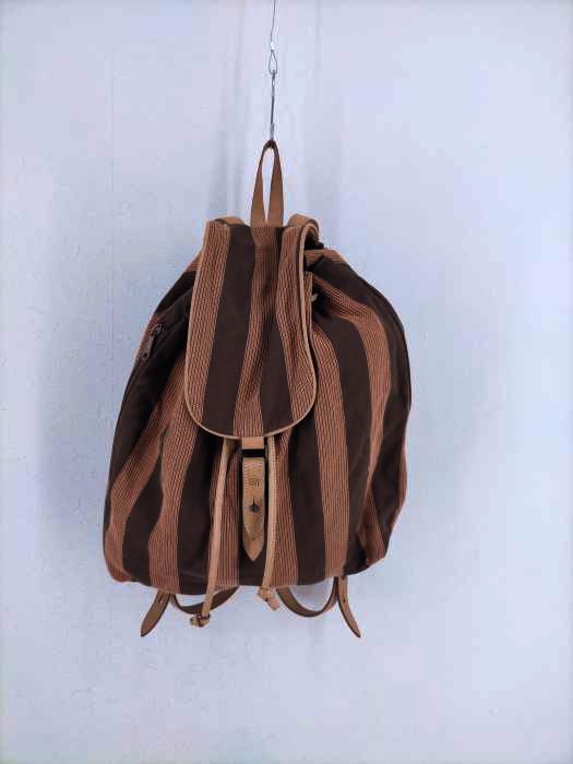 im ISSEY MIYAKE DESIGN STUDIO（イッセイミヤケデザインスタジオ） レザー切替ストライプバックパック レディース バッグ