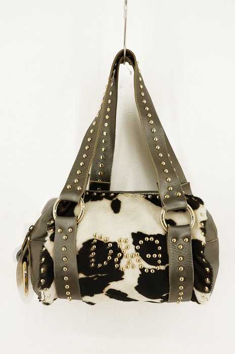 DOLCE&GABBANA (ドルチェアンドガッバーナ) 2WAY ハラコ切替レザーハンドバック レディース バッグ