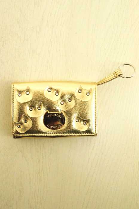 TSUMORI CHISATO （ツモリチサト） ネコ柄ゴールドカードケース レディース ファッション雑貨