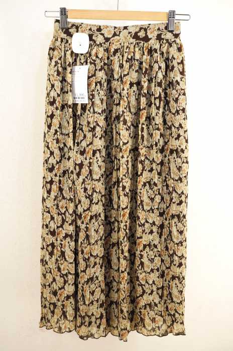 USED (ブランド不明) 花柄シワ加工ロングスカート レディース スカート