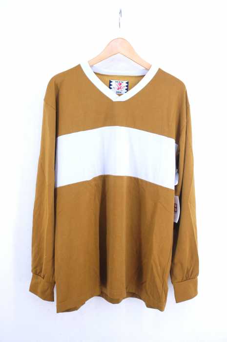 SON OF THE CHEESE / THE JAR V NECK 袖Tシャツ/L/ナイロン/NVY/SC1610-CT01 SON OF THE CHEESE （サノバチーズ） THE JAR V NECK メンズ トップス