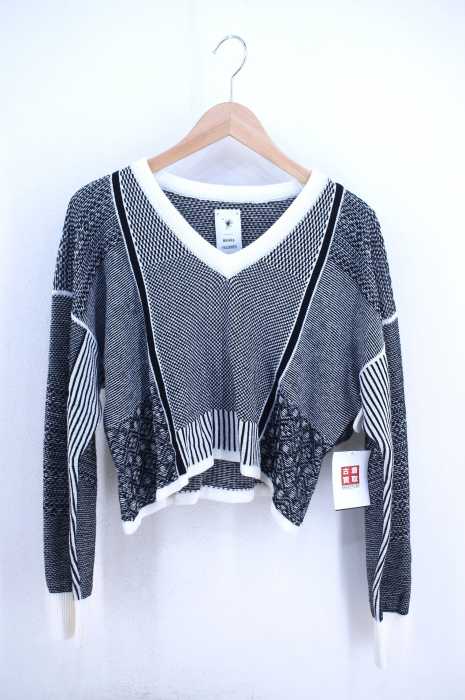 MIHARA YASUHIRO(ミハラヤスヒロ) JACQUARD PULLOVER ジャガード織Vネックニット レディース トップス