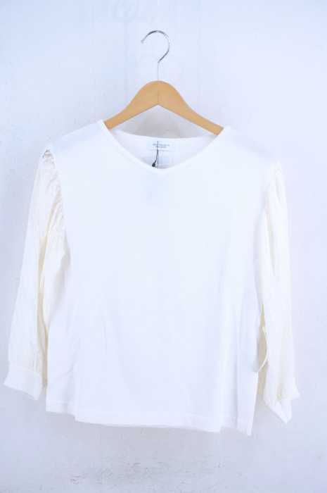 BEAUTY & YOUTH UNITED ARROWS (ビューティーアンドユースユナイテッドアローズ) 袖ドットVネック7分袖ニット レディース トップス