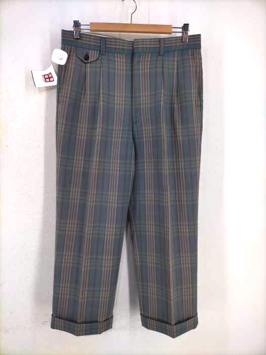 USED古着（ユーズドフルギ） チェック柄 2タックスラックス メンズ パンツ