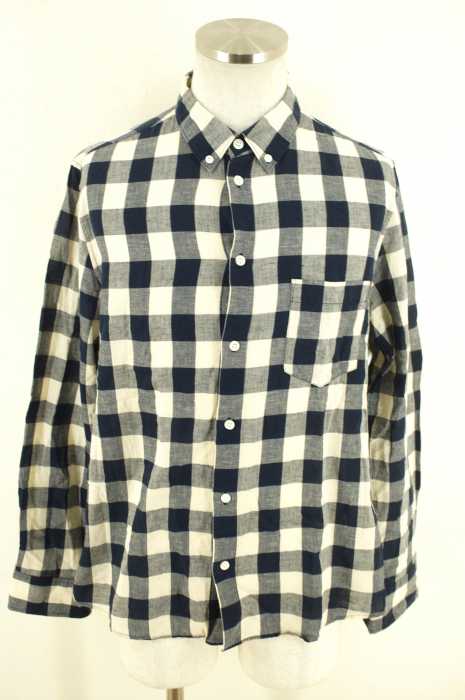 A.P.C. （アー・ペー・セー） リネン混ブロックチェックシャツ メンズ トップス