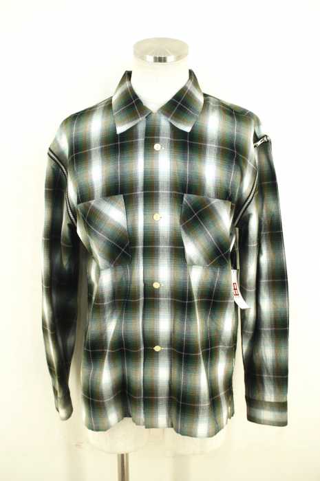 DISCOVERED （ディスカバード） 2wayジップデザインチェック柄シャツ メンズ トップス