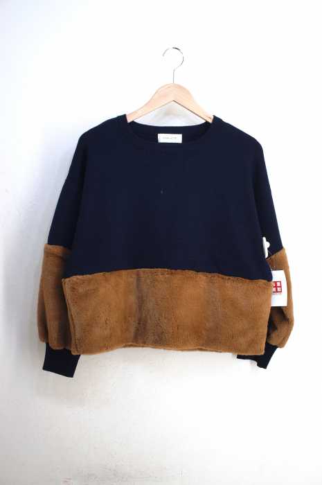 SIMPLICITE (シンプリシテェ) ECOファーツキ ミラノリブプルオーバー レディース トップス