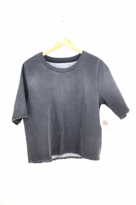 MM6 Maison Margiela （エムエムシックス メゾンマルジェラ） 16SS ウォッシュ加工 カットオフクルーネックカットソー レディース トップス
