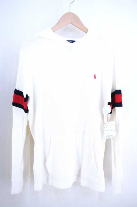 Polo by RALPH LAUREN （ポロバイラルフローレン） 袖切替 胸ポニー刺繍サーマルプルオーバーパーカー メンズ トップス