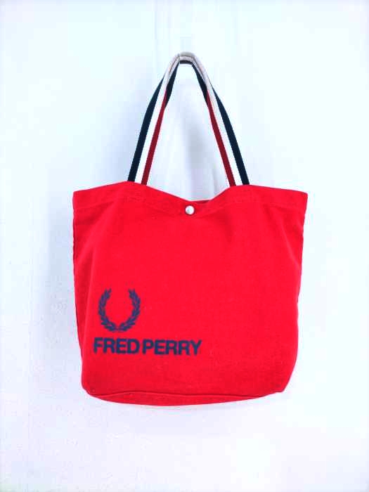 FRED PERRY（フレッドペリー） ロゴプリント キャンバストートバッグ メンズ バッグ
