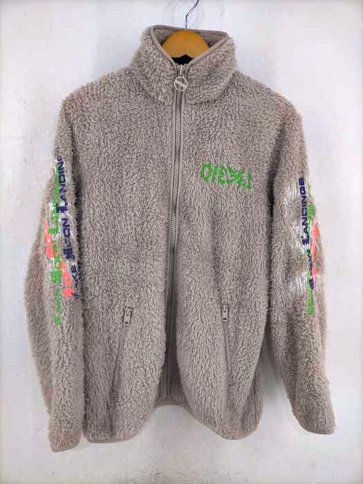 DIESEL（ディーゼル） ロゴ刺繍 ボアフリースジャケット メンズ アウター