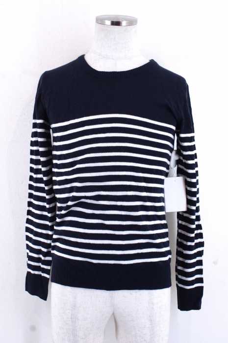 nano universe (ナノユニバース) ボーダーアクリルニットトップス メンズ トップス