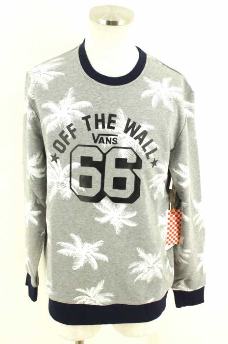 VANS (バンズ) 総柄プリントクルーネックスウェット メンズ トップス