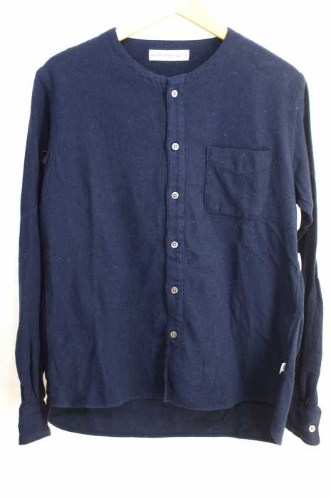 HEAD PORTER PLUS（ヘッドポータープラス） ノーカラーコットンネルシャツ レディース トップス