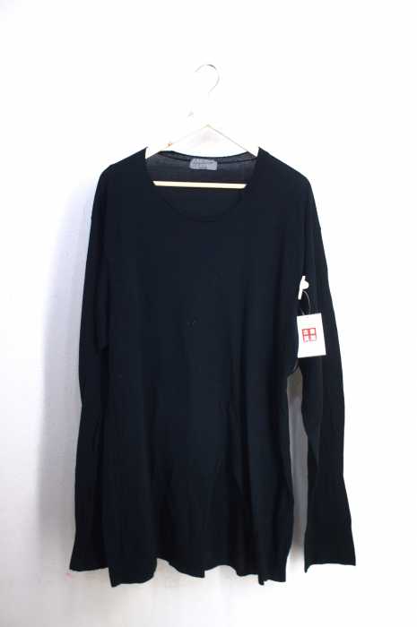 Yohji Yamamoto POUR HOMME （ヨウジヤマモトプールオム） センタースリットロングニット メンズ トップス