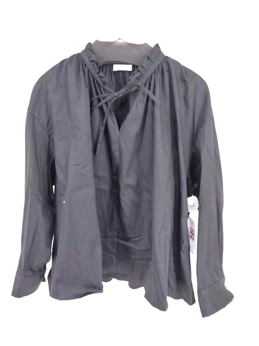 BALLSEY（ボールジー） 20AW ハイカウントサテン ネックフリルブラウス レディース トップス