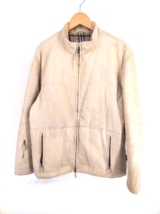 BURBERRY LONDON(バーバリーロンドン) シープレザー レザージャケット ririジップ メンズ アウター