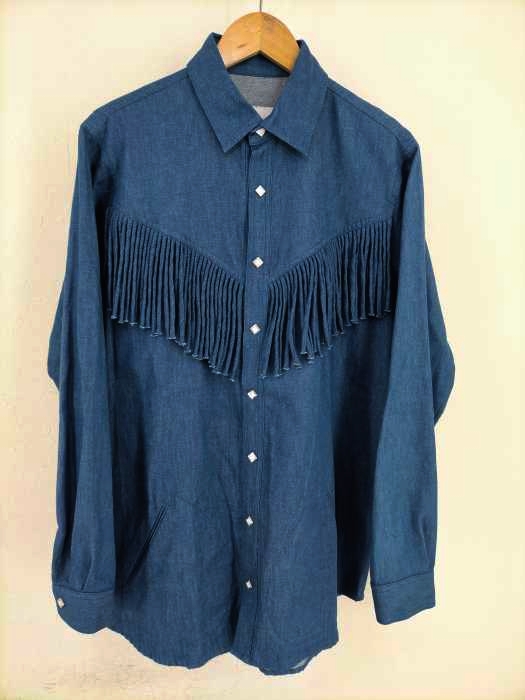 NOMA t.d.（ノーマティーディー） Fringe Shirt フリンジデニムウエスタンシャツ メンズ トップス