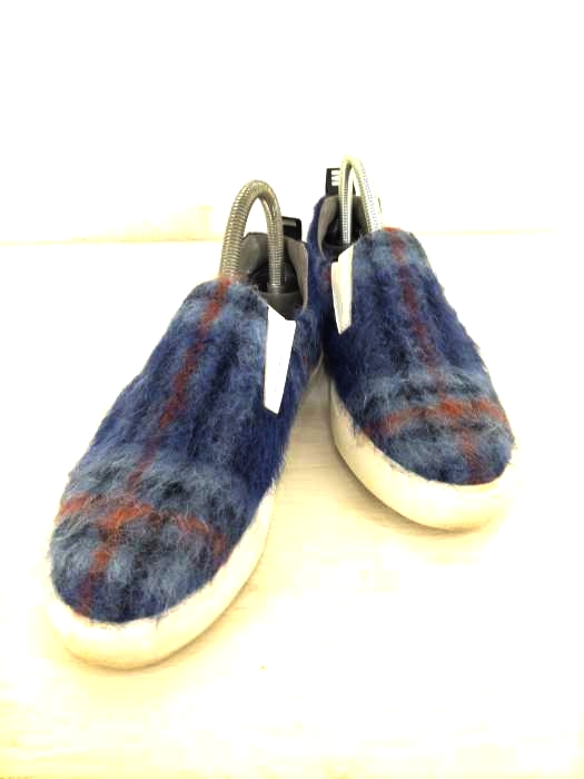 MSGM（エムエスジーエム） チェック柄ファースリッポン レディース シューズ