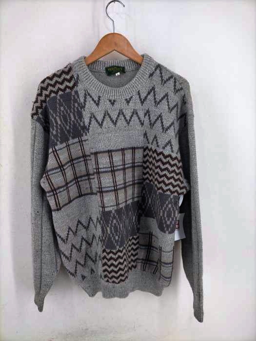 USED古着（ユーズドフルギ） PIGEON JACK 総柄ニット メンズ トップス