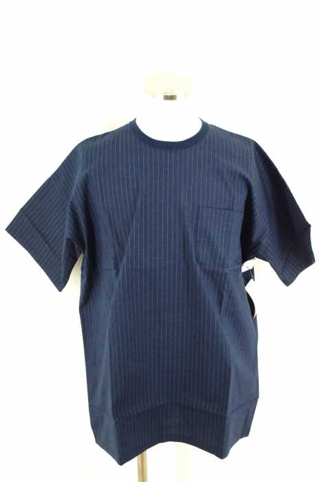 MR.GENTLEMAN (ミスタージェントルマン) PINSTRIPE MODREN TEE ストライプ柄ポケットTシャツ メンズ トップス