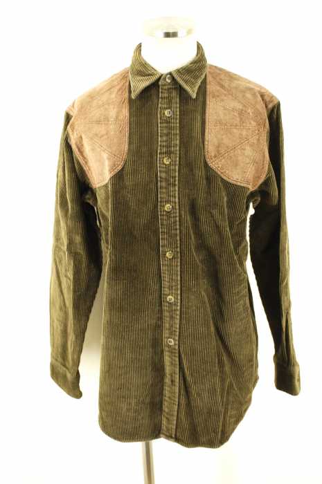 A GENUINE FILSON GARMENT (フィルソンガーメンツ) 60S レザー切替コーデュロイシャツ メンズ トップス