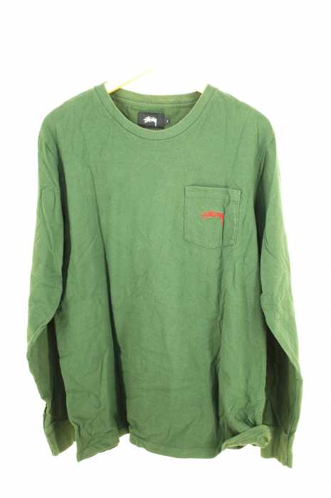 STUSSY(ステューシー) 胸刺繍ポケットロンT メンズ トップス