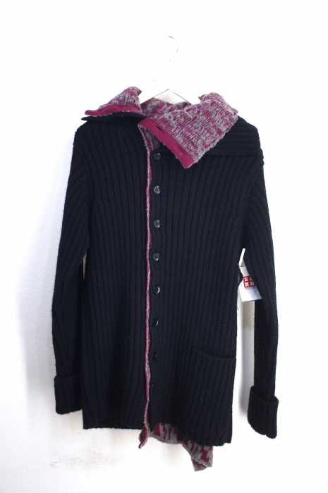 Yohji Yamamoto 紫 ニット ロングカーディガン