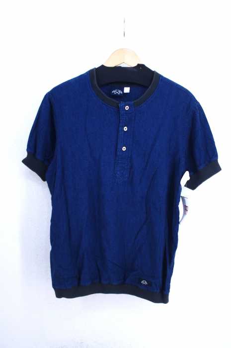 BLEU DE PANAME（ブルー ドゥ パナム） インディゴ染め加工 ヘンリーネックデニムプルオーバー メンズ トップス