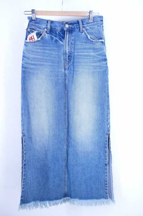 X-girl （エックスガール） SIDE SLIT SKIRT サイドスリットデニムロングスカート レディース スカート