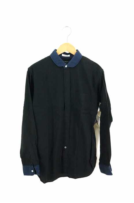 Engineered Garments (エンジニアードガーメンツ) 丸襟 切替隠しボタンシャツ メンズ トップス