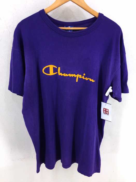 Champion（チャンピオン） 90年代　USA製　ロゴ刺繍クルーネックTシャツ メンズ トップス