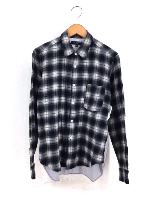 COMME des GARCONS HOMME（コムデギャルソンオム） AD2009 09AW 製品洗い加工 チェック柄切替ボタンシャツ メンズ トップス