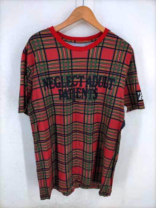 NEGLECT ADULT PATIENTS（ネグレクトアダルトペイシェンツ） タータンチェック ロゴプリントTEE メンズ トップス