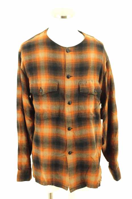 VAINL ARCHIVE （ヴァイナル アーカイブ） 15AW ノーカラーネルシャツ メンズ トップス