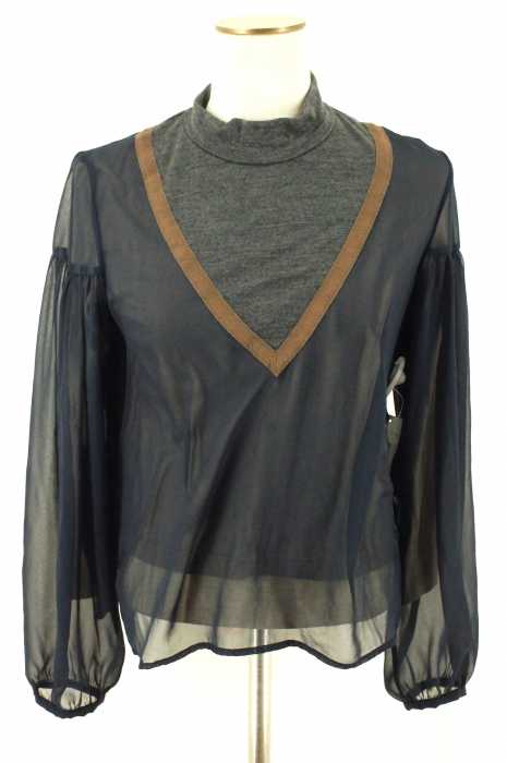 kolor （カラー） 16AW モックネックレイヤードシースルーロングスリーブトップス レディース トップス