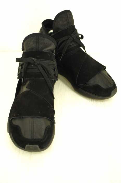 Y-3 （ワイスリー） QASA HIGH Triple Black　レザー切替 メンズ シューズ