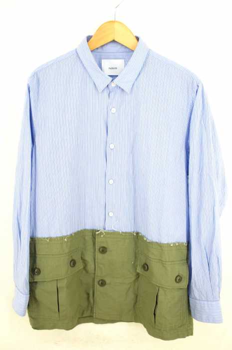 nuterm(ニューターム) ARMY HEM SHIRT JACKET 切替ミリタリーシャツ メンズ トップス