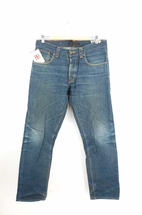 Nudie Jeans（ヌーディージーンズ） EVEN STEVEN　ヒゲ加工ストレートデニムパンツ メンズ パンツ