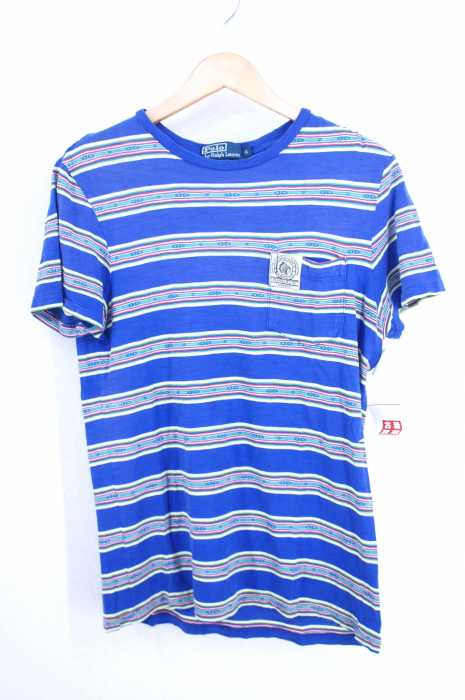 Polo by RALPH LAUREN （ポロバイラルフローレン） マルチボーダー柄 コットンクルーネックTee メンズ トップス