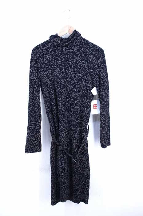 A.P.C. (アーペーセー) 総柄ハイネックベルテッドワンピース レディース ワンピース