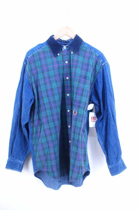 tommy jeans(トミージーンズ) 90S 異素材切替シャツ メンズ トップス