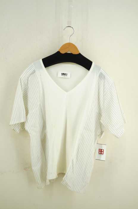 MM6 Maison Margiela （エムエムシックス メゾンマルジェラ） 18SS シャツ切替ドッキングカットソー レディース トップス