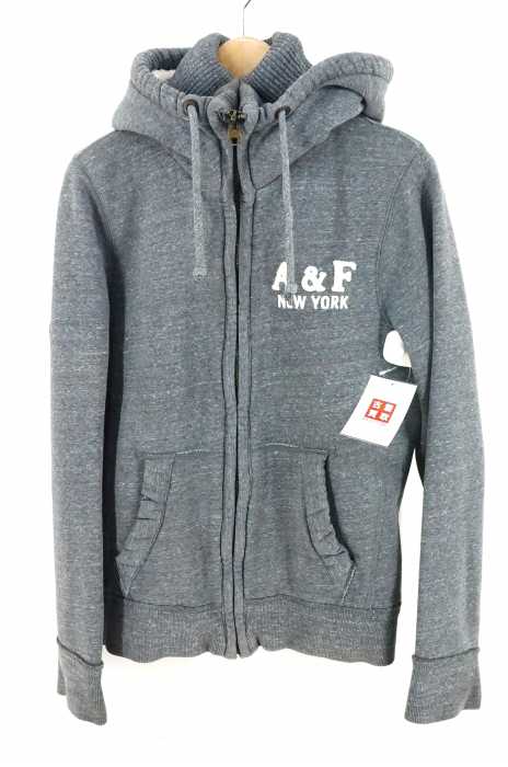 Abercrombie & Fitch（アバクロンビーアンドフィッチ） 裏ボアロゴ刺繍ジップアップパーカー メンズ トップス