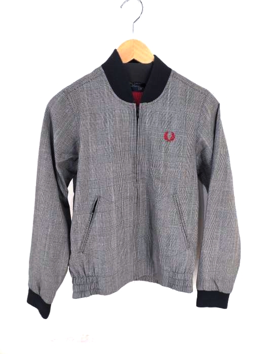 FRED PERRY SPORTSWEAR（フレッドペリー） ロゴ刺繍グレンチェック ボンバージャケット ブルゾン レディース アウター