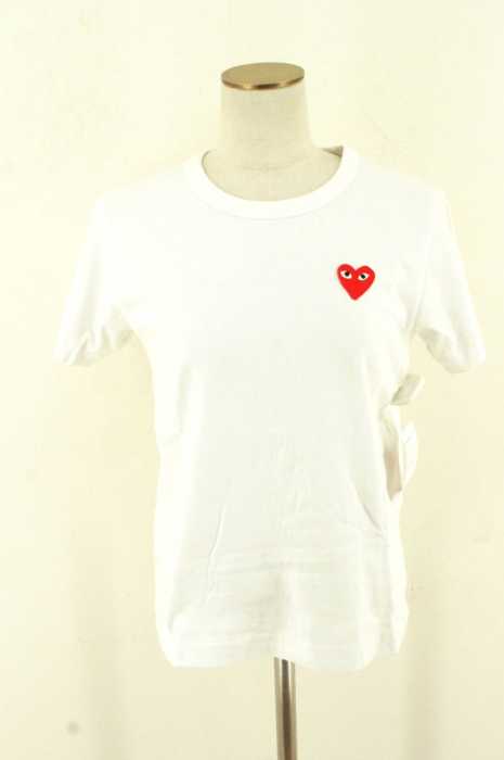 PLAY COMME des GARCONS （プレイコムデギャルソン） AD2016 ハート刺繍Tシャツ レディース トップス
