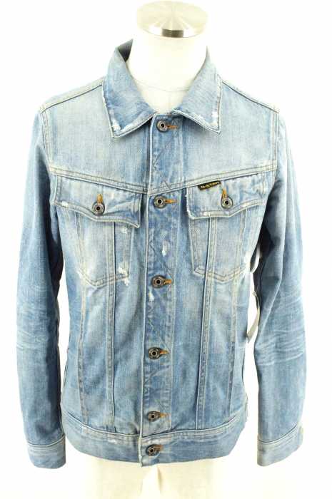 G-STAR RAW (ジースターロー) USED加工デニムジャケット Gジャン メンズ アウター