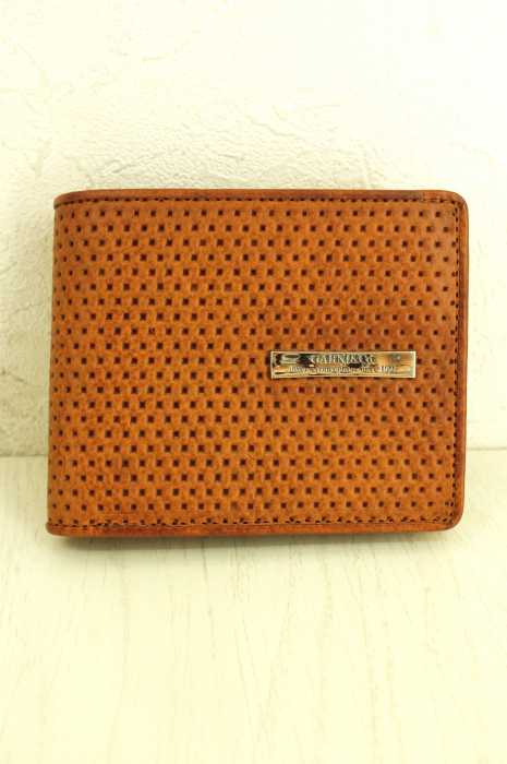 GARNI (ガルニ) Mesh Fold Wallet メッシュ型押しレザーウォレット 二つ折り財布 メンズ 財布・ケース