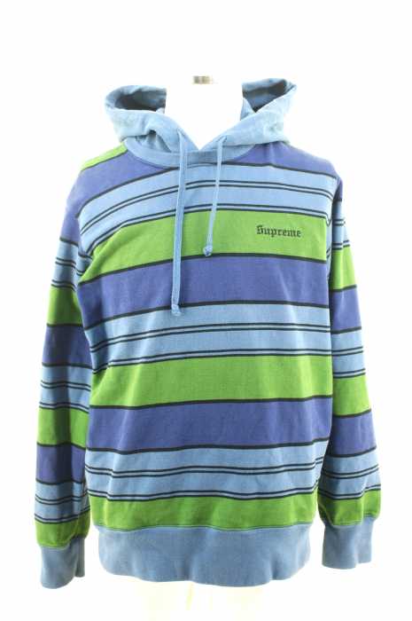 Supreme （シュプリーム） Striped Hooded Crewneck メンズ トップス