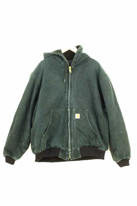Carhartt （カーハート） ダック地フーデッド中綿ジップアップブルゾン メンズ アウター